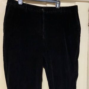 L.L.Bean Women's black favorite Fit Corduroy Pants Sz 18